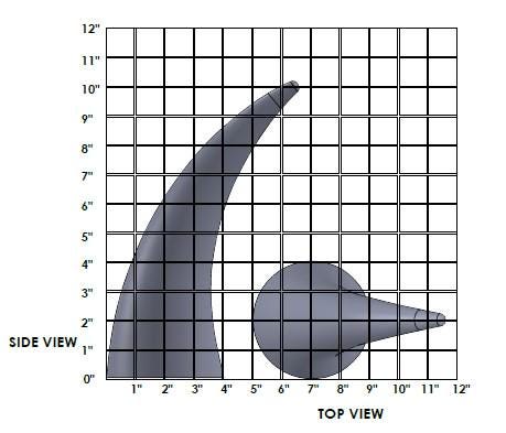 10" Car Cow Horns