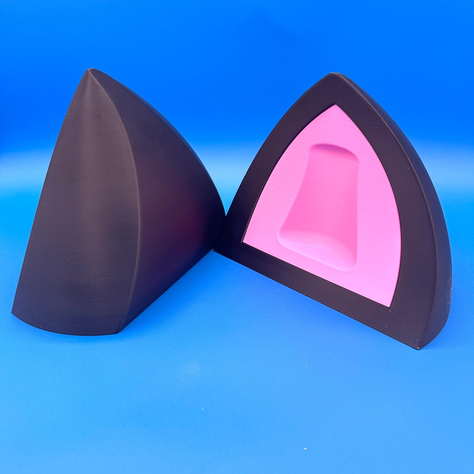 black with light pink