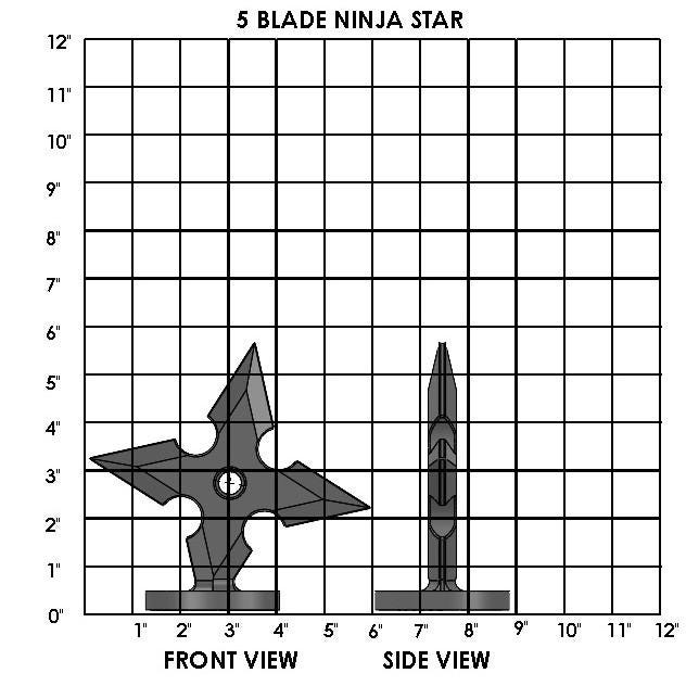 Ninja Throwing Star Car Magnets